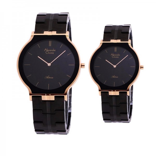 Alexandre Christie AC 8410 Rosegold Black Couple